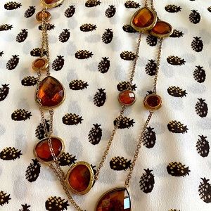 Pretty Bronze And Gold-tone Necklace